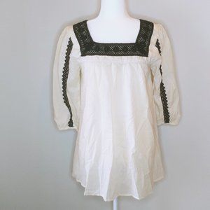 Mix Nouveau Crochet Flowy Shirt - Size Medium